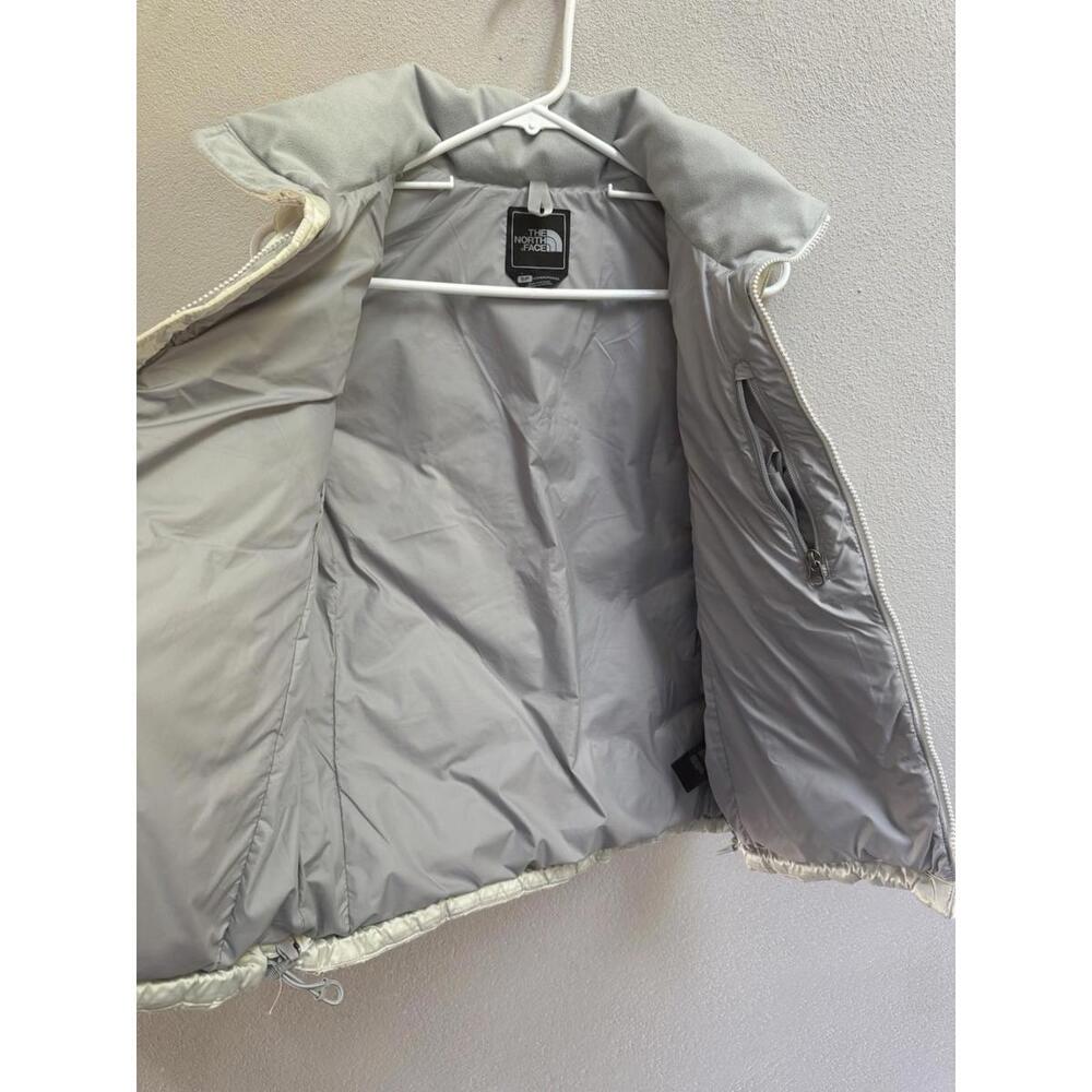 North Face Vest Womens Small White 550 Down Puffer Insulated Quilted Winter - Picture 8 of 9